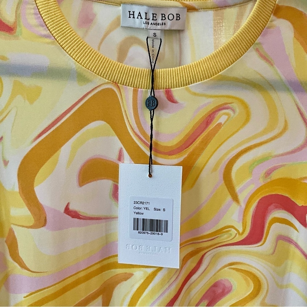 Hale Bob Yellow Orange Graphic Boxy Tee - Picture 3 of 6